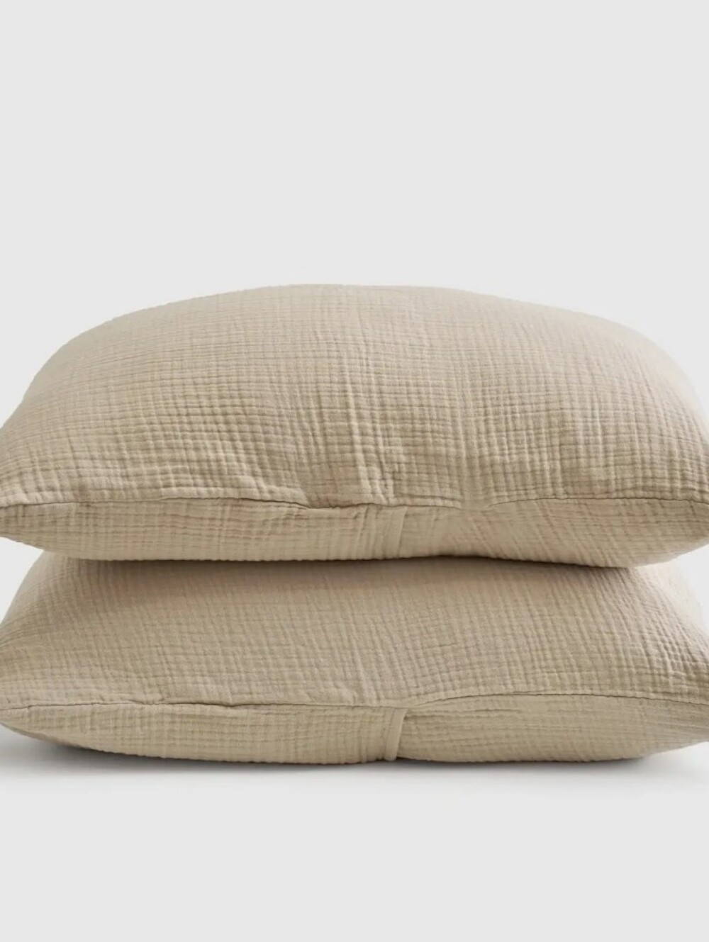 Quince Organic Cotton Set Of 2 Dune Airy Gauze Shams! King (Y24)